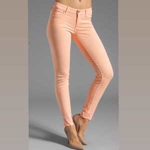 Koral denim pastel peach skinny jeans size 27